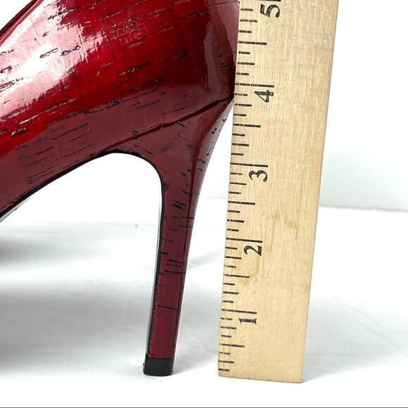 Ralph Lauren Red Pointed Toe Shoes Size 8.5 - Picture 11 of 14